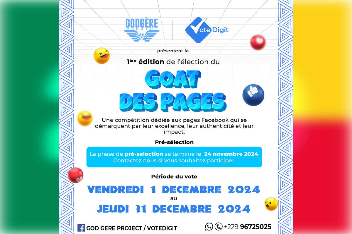 Élection du GOAT des Pages au Bénin : Une Initiative Signée God Gère Project et VoteDigit